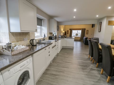 Fridge, dishwasher, electric kettle, toaster