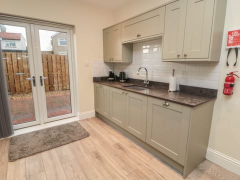 Fridge, dishwasher, electric kettle, toaster