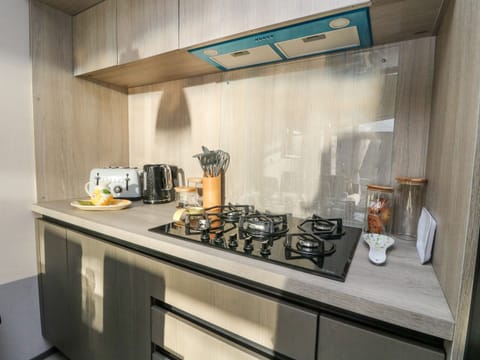 Fridge, dishwasher, electric kettle, toaster