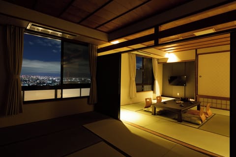 [Yume no Sato] Japanese-Style Room (Night View Side), Non Smoking | In-room safe, blackout drapes, bed sheets