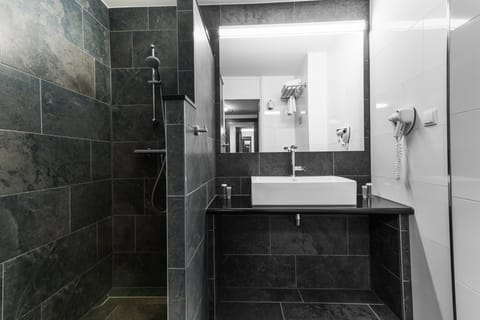 Free toiletries, hair dryer, towels