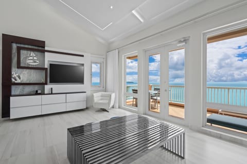 Luxury Villa, 3 Bedrooms, Ocean View | Living area | 44-inch flat-screen TV with cable channels, Netflix, streaming services
