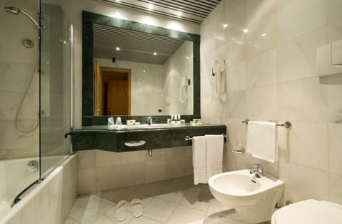 Free toiletries, hair dryer, slippers, towels