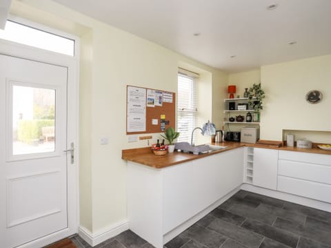 Fridge, dishwasher, electric kettle, toaster