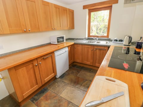 Fridge, dishwasher, electric kettle, toaster