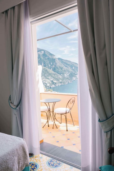 Deluxe Double or Twin Room, Terrace, Sea View | Frette Italian sheets, premium bedding, memory foam beds, minibar