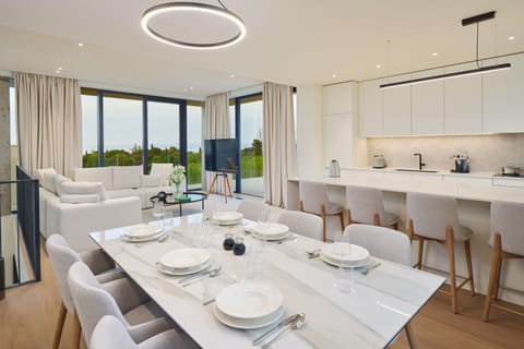 Fridge, stovetop, dishwasher, espresso maker