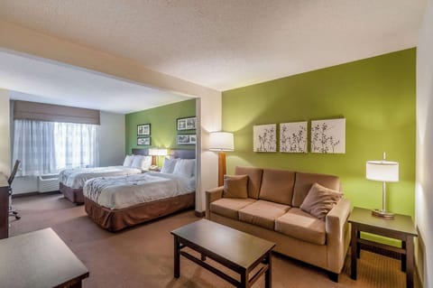 Suite, Multiple Beds, Non Smoking | Desk, blackout drapes, iron/ironing board, free cribs/infant beds