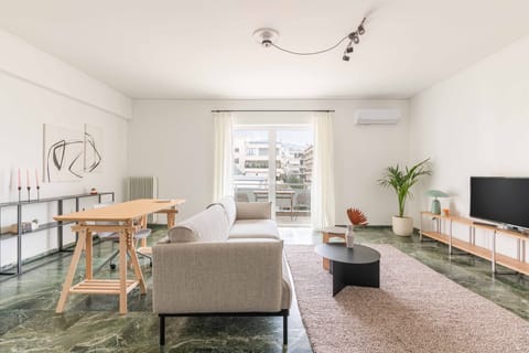 Standard Apartment | Living area | 43-inch Smart TV with digital channels, TV, Netflix