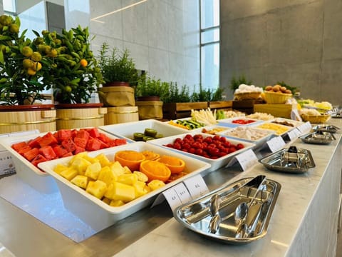 Daily self-serve breakfast for a fee