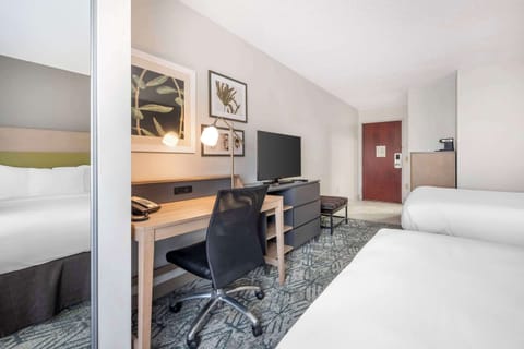 Room, 2 Queen Beds, Non Smoking | Premium bedding, desk, laptop workspace, blackout drapes