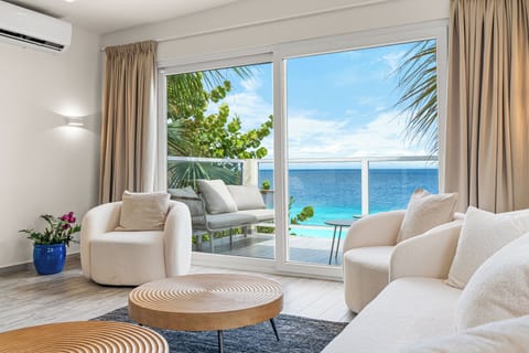 Penthouse, Sea View | Living area | 43-inch Smart TV with digital channels, Netflix, books