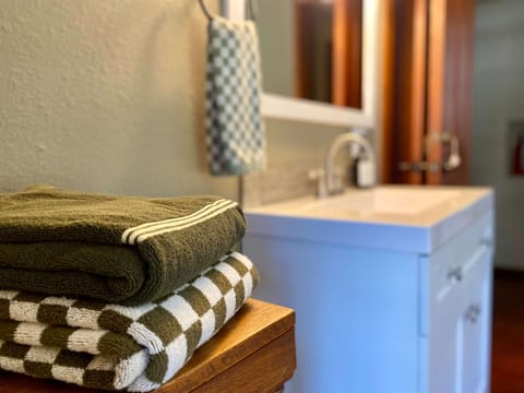 Free toiletries, hair dryer, towels