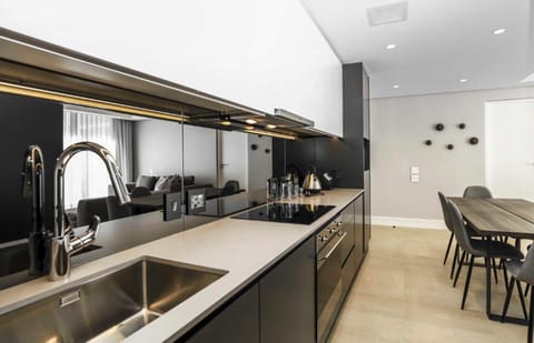 Apartment | Private kitchen | Fridge, microwave, oven, stovetop