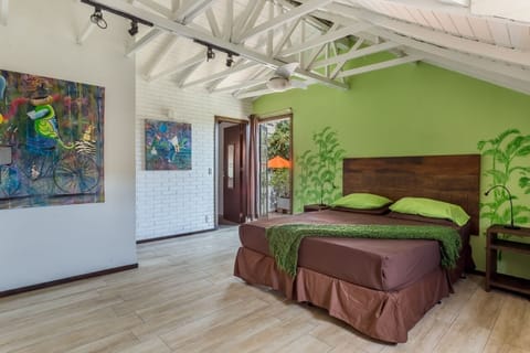 Romantic Double Room, 1 Queen Bed, Terrace, Mountain View | Pillowtop beds, minibar, individually decorated, desk