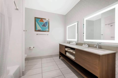 Suite, 2 Queen Beds, Non Smoking | Premium bedding, desk, laptop workspace, blackout drapes