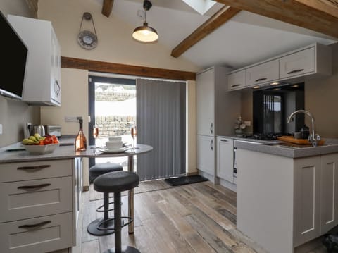 Fridge, dishwasher, electric kettle, toaster