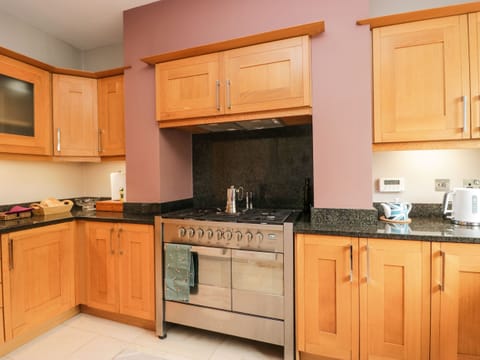 Fridge, dishwasher, electric kettle, toaster