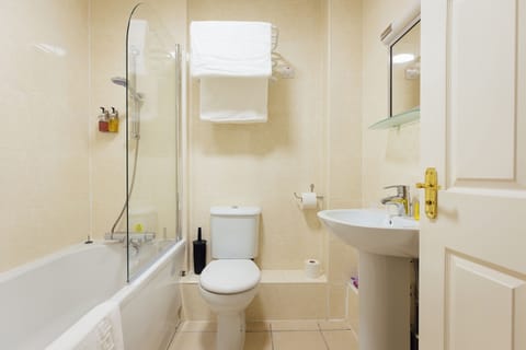 Free toiletries, hair dryer, towels, toilet paper