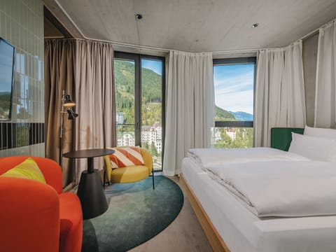 Hypo-allergenic bedding, down comforters, free minibar items