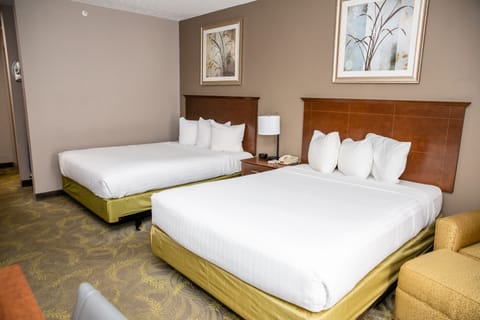 Standard Room, 2 Queen Beds | In-room safe, desk, blackout drapes, iron/ironing board