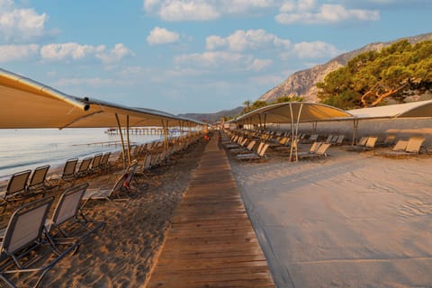Private beach, beach bar