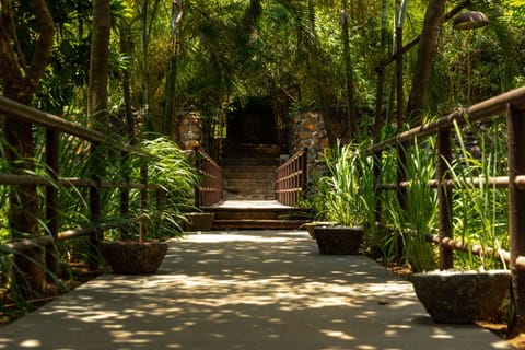 Outdoor banquet area