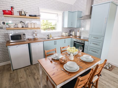 Fridge, dishwasher, electric kettle, toaster