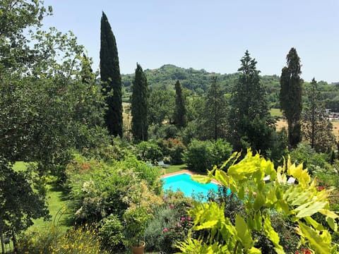 Seasonal outdoor pool, sun loungers
