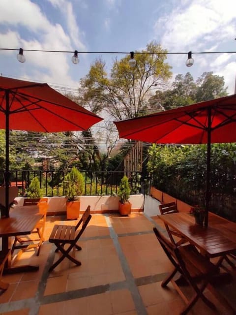 Outdoor banquet area