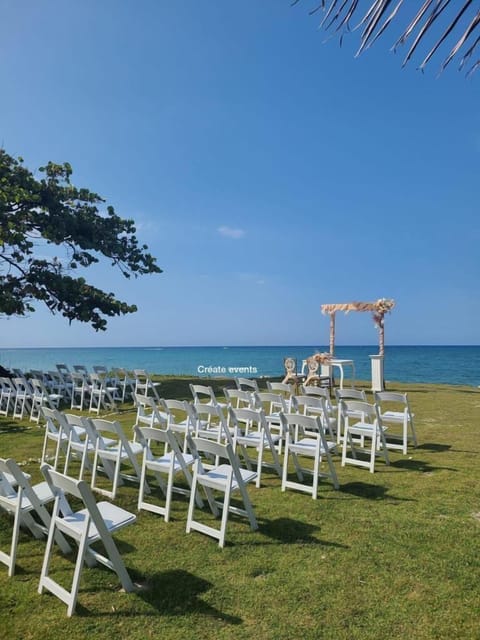 Outdoor wedding area