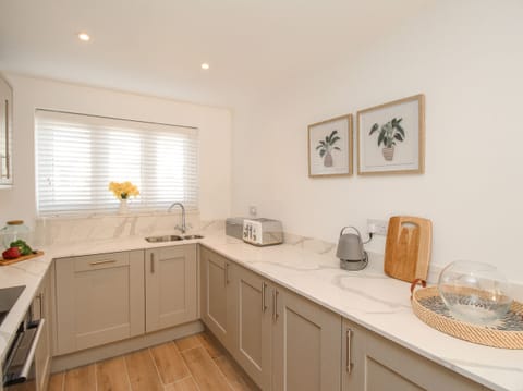 Fridge, dishwasher, electric kettle, toaster