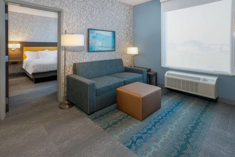 55-inch flat-screen TV with cable channels, TV