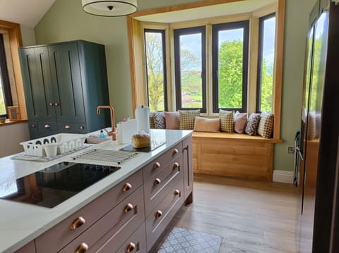 Fridge, dishwasher, electric kettle, toaster