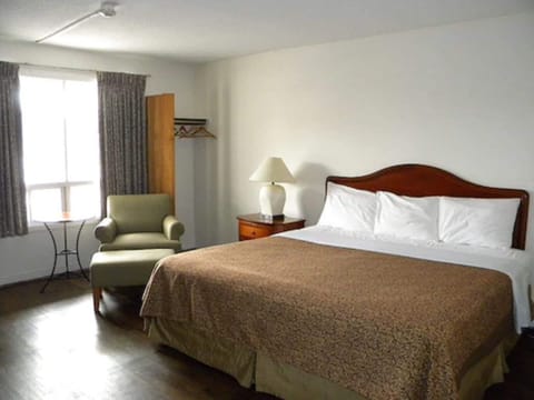 Room, 1 King Bed | Desk, blackout drapes, iron/ironing board, free WiFi