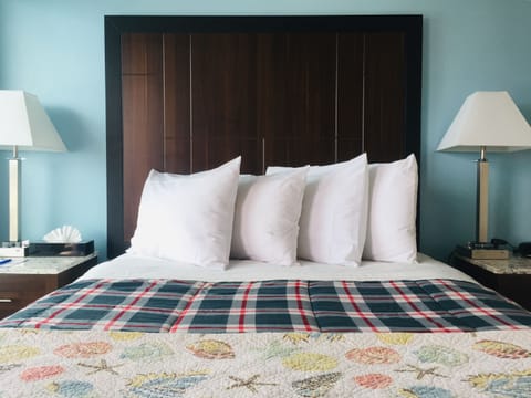 Premium bedding, pillowtop beds, blackout drapes, free WiFi