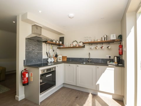 Fridge, dishwasher, electric kettle, toaster