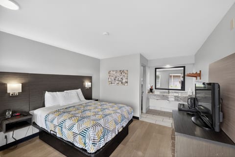 Premium bedding, pillowtop beds, blackout drapes, iron/ironing board