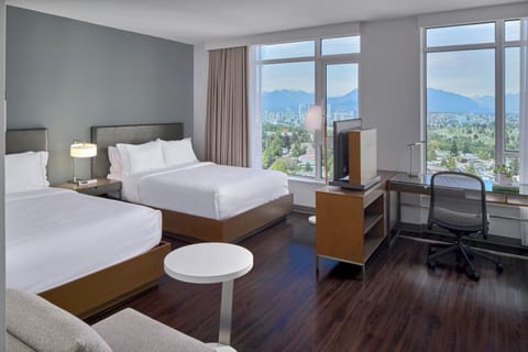 Studio, 2 Queen Beds | Premium bedding, in-room safe, desk, laptop workspace