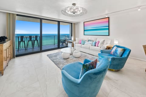 Condo, Multiple Beds, Balcony, Ocean View (#1308) | Living area | TV