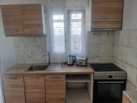 Family Apartment | Private kitchen | Fridge, microwave, coffee/tea maker, dining tables