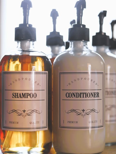 Free toiletries, hair dryer, bathrobes, towels