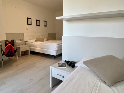 Desk, free WiFi, bed sheets