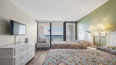 Studio, 2 Queen Beds, Balcony, Beach View | Laptop workspace, iron/ironing board, cribs/infant beds, free WiFi