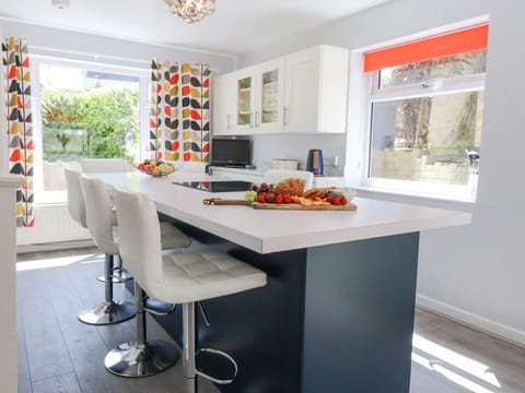 Fridge, dishwasher, electric kettle, toaster