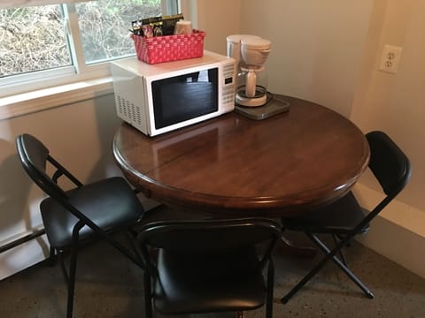 Family Apartment, Kitchenette, Lake View | Private kitchen | Fridge, coffee/tea maker, freezer