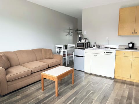 Room, 1 Queen Bed with Sofa bed, Kitchenette | Private kitchen | Coffee/tea maker, electric kettle, cookware/dishes/utensils