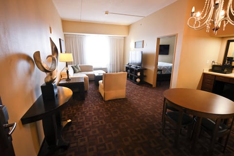 Honeymoon Suite, Jetted Tub | Living area | Smart TV