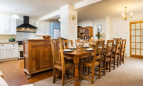 Fridge, dishwasher, cookware/dishes/utensils