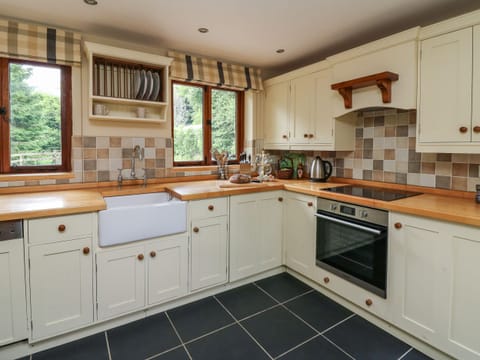 Fridge, dishwasher, electric kettle, toaster